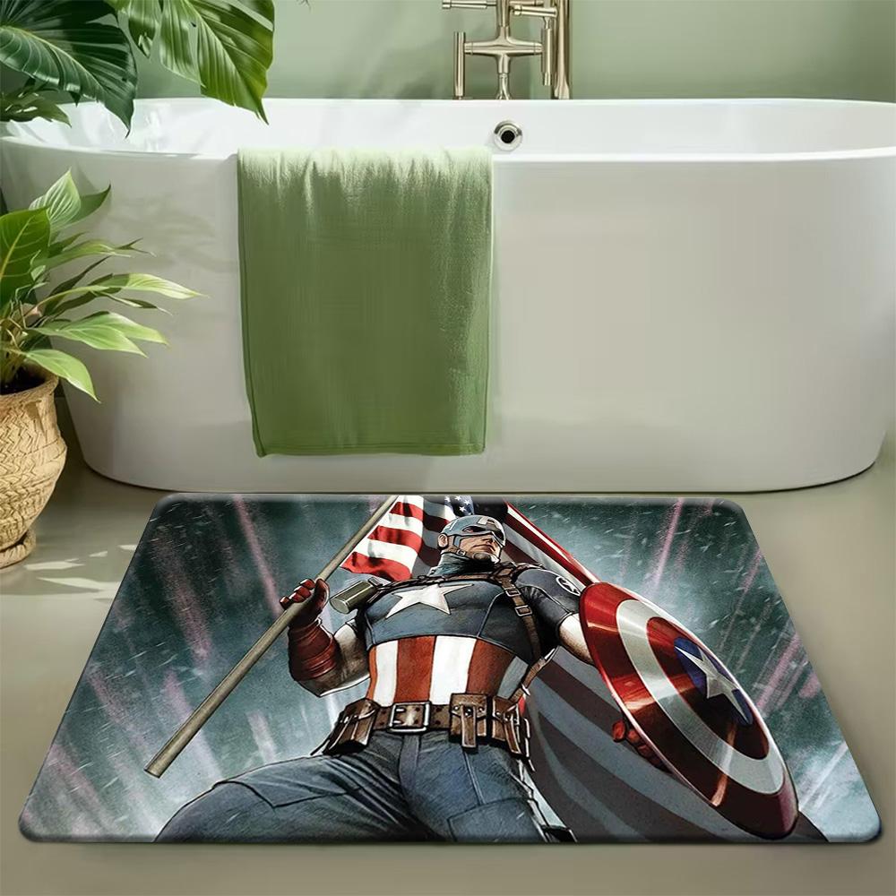 1pz Tappetini da Bagno Marvel 'Spider-Man', Tappetini Antiscivolo per Bagno in Varie Misure, Adatti per Bagni, Ingressi, Lavanderie,
