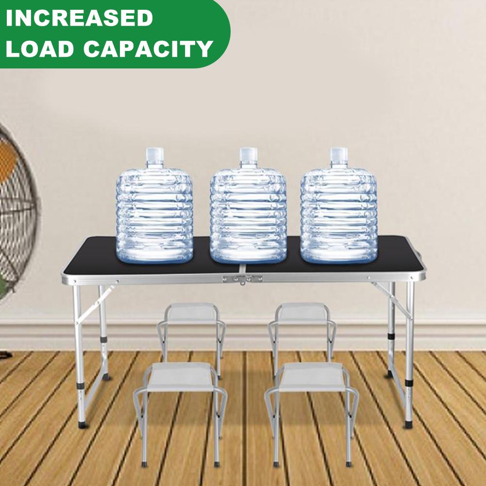 Small Foldable Table Lightweight Folding Table with Handle Folding Aluminum Camp Table for Indoor Outdoor Patio Backyard Parties