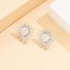 Sweet Style Stainless Steel Heart & Sunflower Earrings