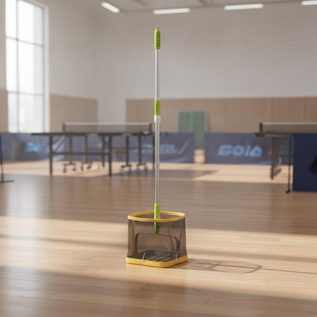 Table Tennis Ball Picker with Mesh Net Basket Easy to Carry for Players, Coaches