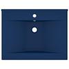 VidaXL Lavabo avec Trou de Robinet Vasque à Poser de Toilette Lave-mains de Salle de Bain Cuisine Maison Intérieur Bleu 147023