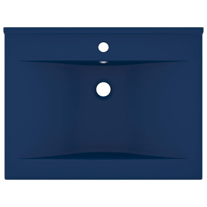 VidaXL Lavabo avec Trou de Robinet Vasque à Poser de Toilette Lave-mains de Salle de Bain Cuisine Maison Intérieur Bleu 147023