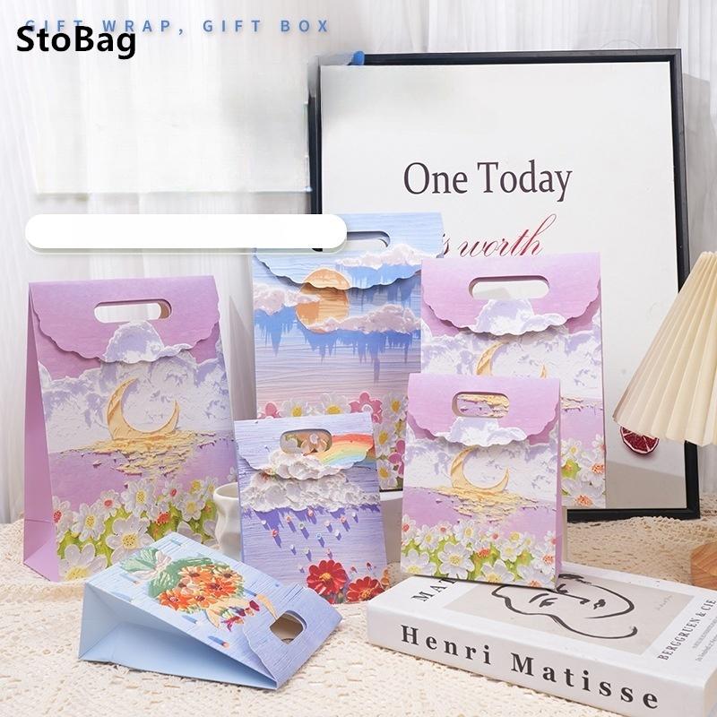 StoBag Blessing Gift Portable Bags Packaging Candy Toy Snack Cookies Jewelry for Baby Shower Birthday Wedding Kids Party Wish