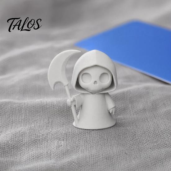 Durable 3D Print Ornament Printed Ghost Figurine, Cute Desktop Ornament, Mini Long-lasting Decorative Item Halloween Reaper Statue for Office