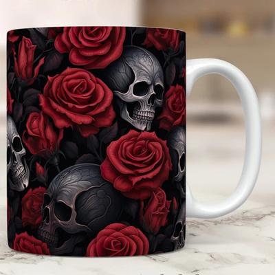 Rose Valentine's Day Ceramic Coffee Mark Cup Tea Cup Love Cat
