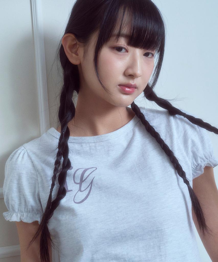 Loginaenloji Rg Lettering Check Star T-Shirt White Melange