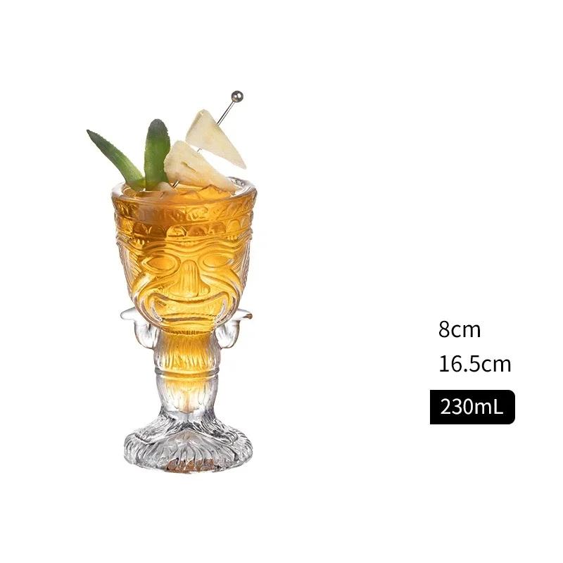 Lead-free Glass Cup Hawaii Tiki Mugs Creative Cocktail Glasses Beer Glass Martini Glasses Beverage Mugs Funny Cup Coffee Cup