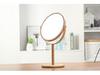 Double-Sided Magnifying Makeup Mirror - European-Style, Simple Solid Wood Design, HD Beauty Salon Mirror