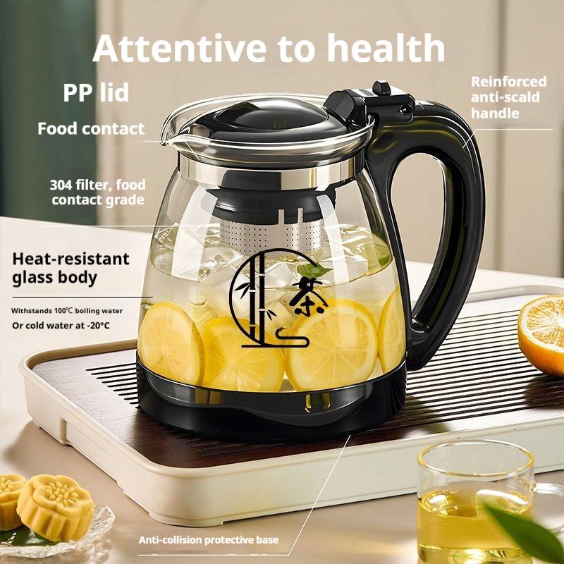 Gianxi  Glass Teapot High Temperature Resistant Thickened Single Pot Small Flower Tea Pot Water Kettle Filter Heat-Resistant
