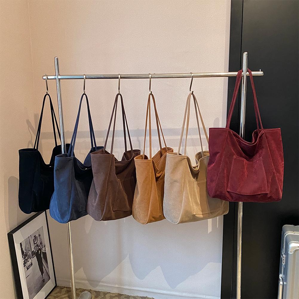 HOT Women Suede Shoulder Bag Large Capacity Top Handle Purse Satchel Purse Handb