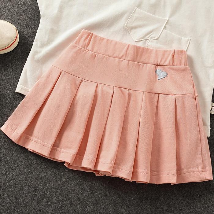 Girls' New All-Match Pleated Culottes Summer Skirt Inner Safety Pants Student Uniform Skirts