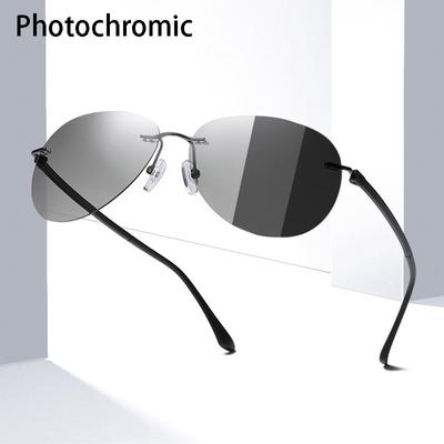 Nepolarizované sluneční brýle pro muže s měnícími se barvami Ultra lehké brýle pro noční vidění bez obrouček Módní fotochromatické brýle pro řidiče