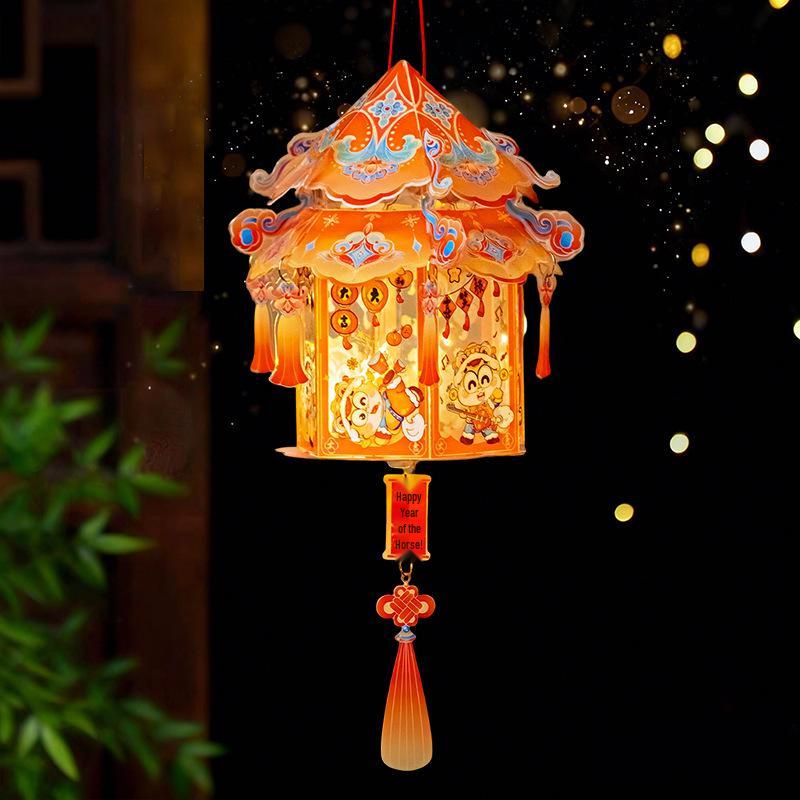 2026 Year of the Horse Spring Festival Kids' Glowing Palace Lanterns DIY Kit