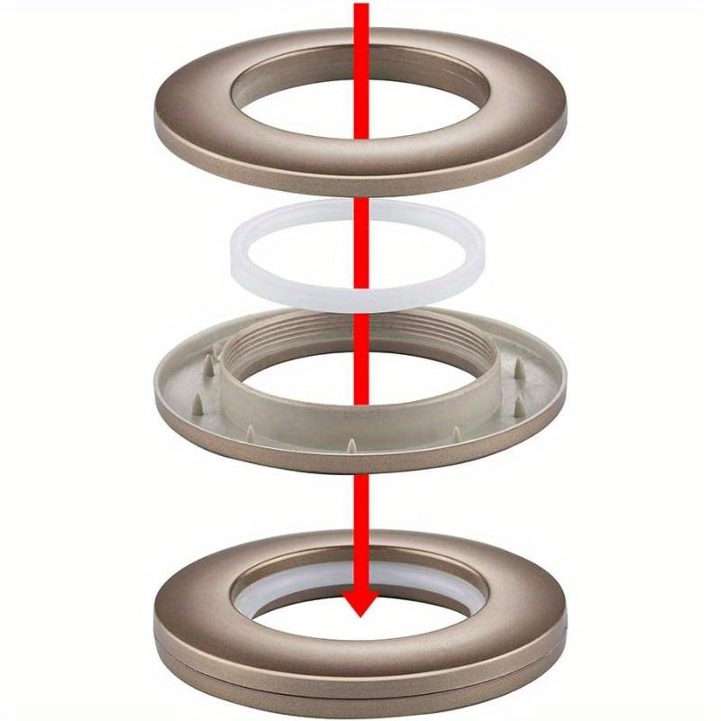 32pcs Vintage Style Curtain Grommets - Low Noise Nanoscale Plastic Eyelet Rings for Roman Shades & Drapery, Durable & Smooth Gliding Design