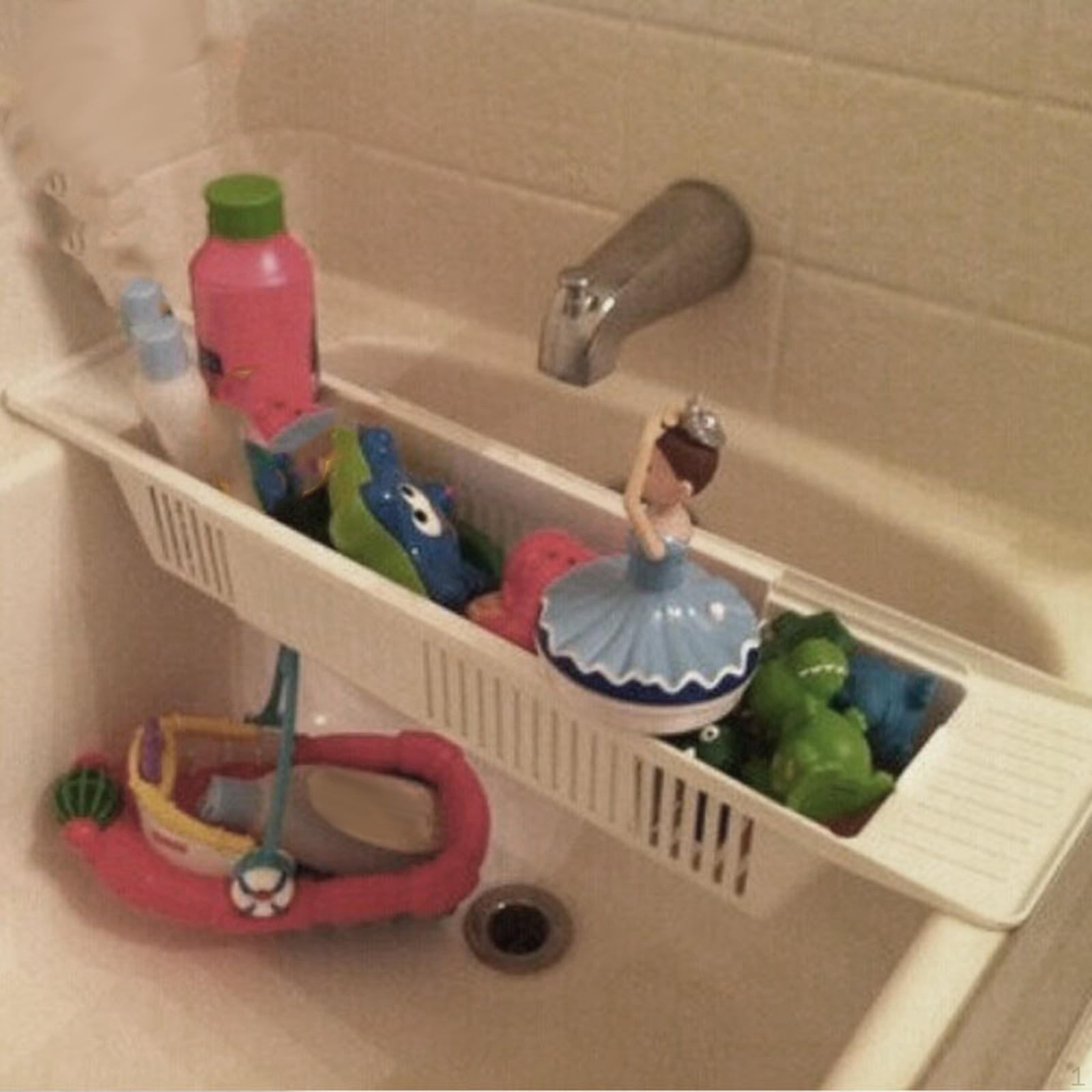 

Полка для ванной комнаты, нескользящая ванна, длина 57–86 см, регулируемый поднос для стойки для ванны