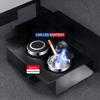 Car Ashtray with Lid LED Light Metal Liner One Open