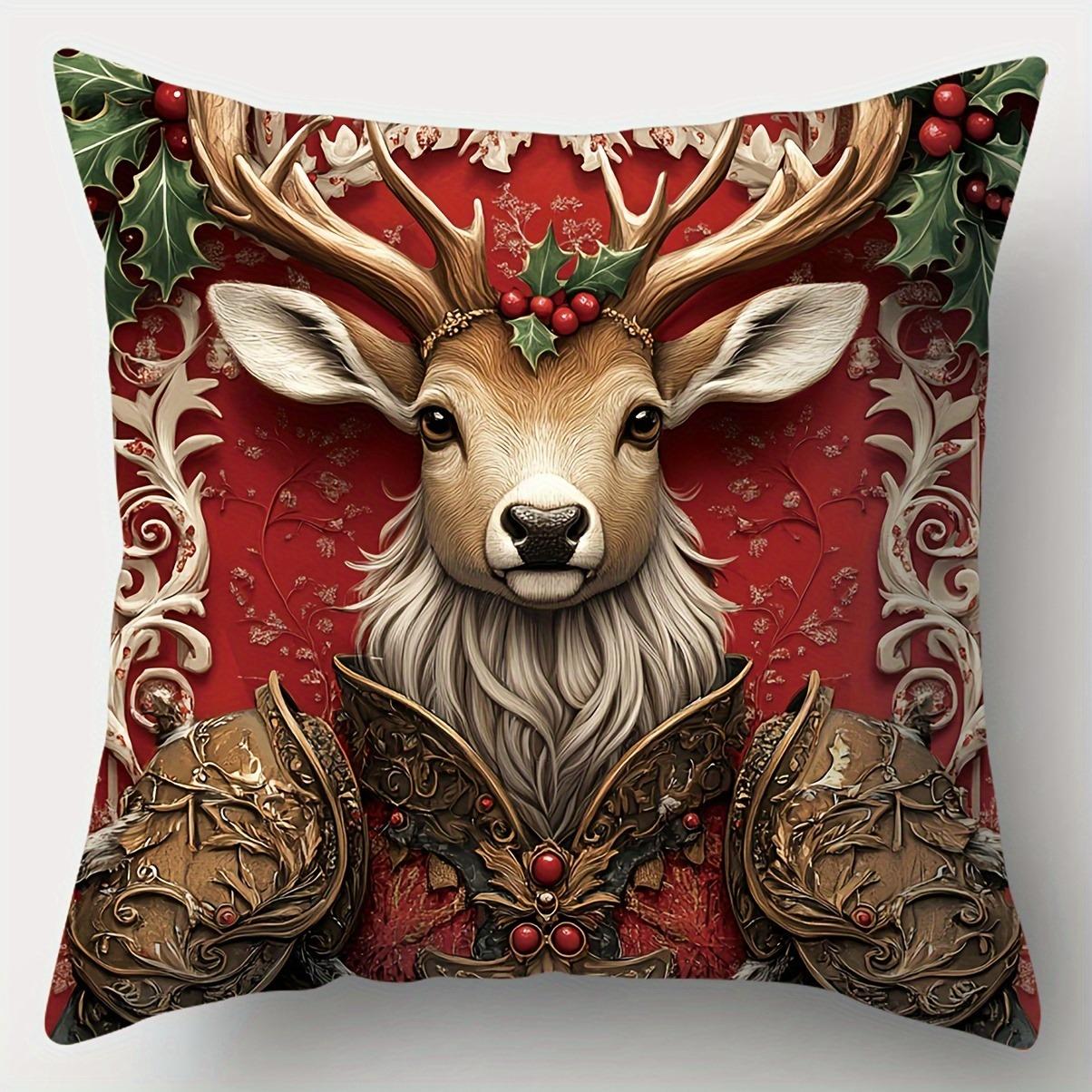 

Домашний Декор Рождественские 3D Узоры Декоративные Наволочки Узор Наволочка Подходит Для Дивана Спальни Автомобиля Наволочка 40x40cm