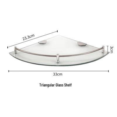 OIMG Glass Bathroom Corner Shelf Set