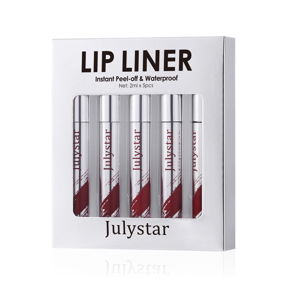 5pcs Tear Lip Glaze Matte Lip Liner, Long-lasting Waterproof and Sweat-proof, Dye Lip and Leave a Background Color, Tear Lipstick Set.
