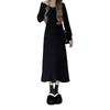 Early spring autumn sweater dress women's clothing autumn and winter 2026 new inner lining long sleeve knitted long skirt