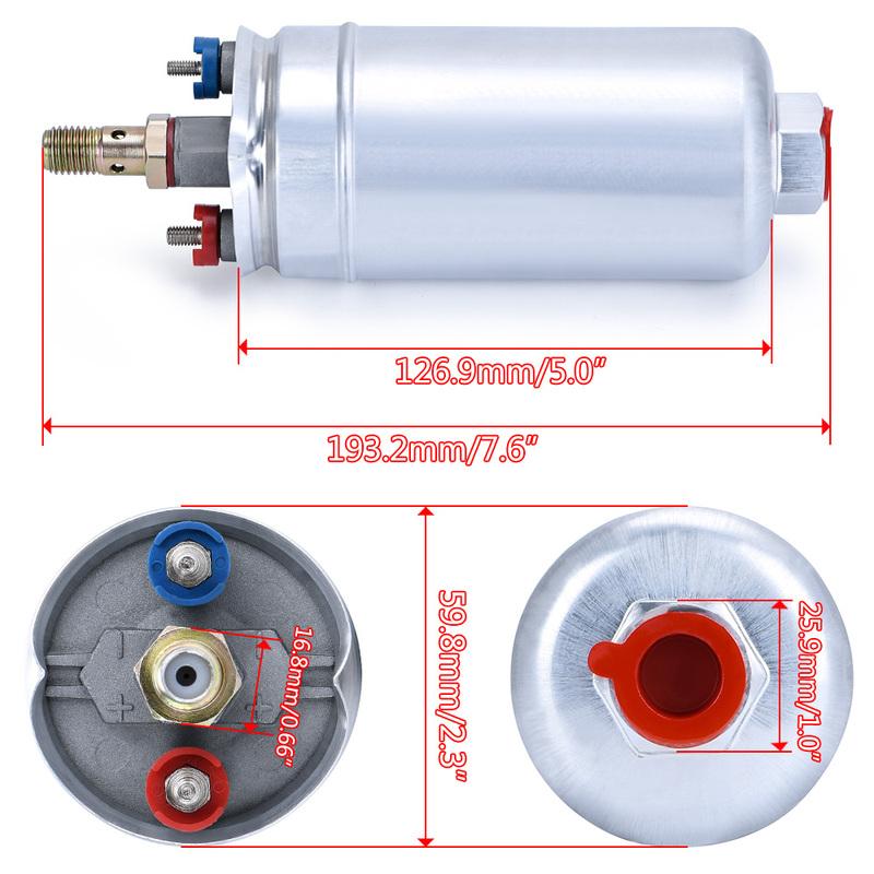 PQY - TOP QUALITY External Fuel Pump 044 OEM:0580 254 044 Poulor 300lph Come with PQY Pack PQY-FPB044