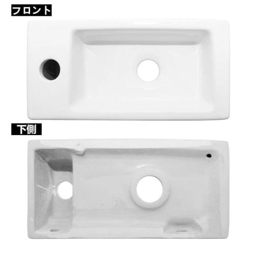 Rxakudedo Wall-Mounted Ceramic Hand Wash Basin, Suitable for Small Toilets, Stylish and Simple Wall-Mounted Wash Basin (Left-Hand Ceramic Hand Wash Ba