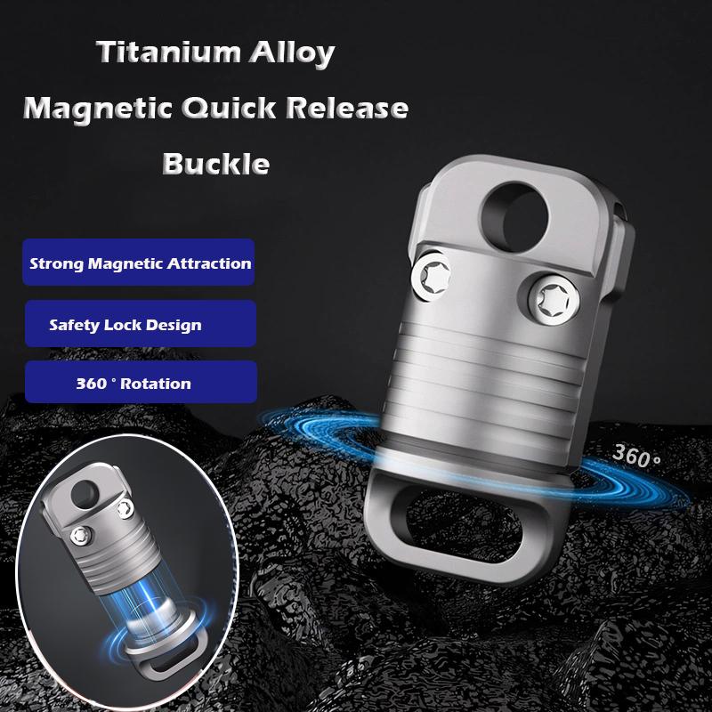 Titanium Alloy Magnet Quick Release Keychain 360° Rotatable Buckle Anti Stripping Dog walking Buckle Safety Lock design