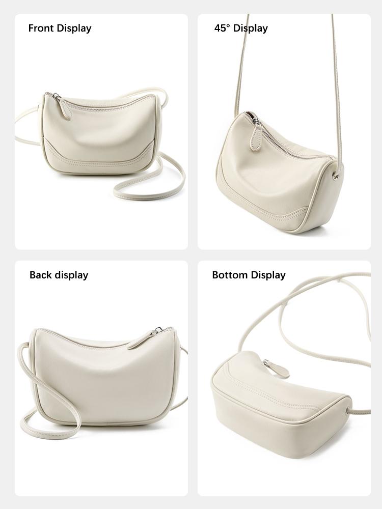 Zency Small Genuine Leather Bag Simple Women's Crossbody Satchel