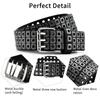 Women Adjustable Waist Belt Black Color Belt All-match Coat Dress Men Harajuku Formal Waistband with Pin Hole Decor