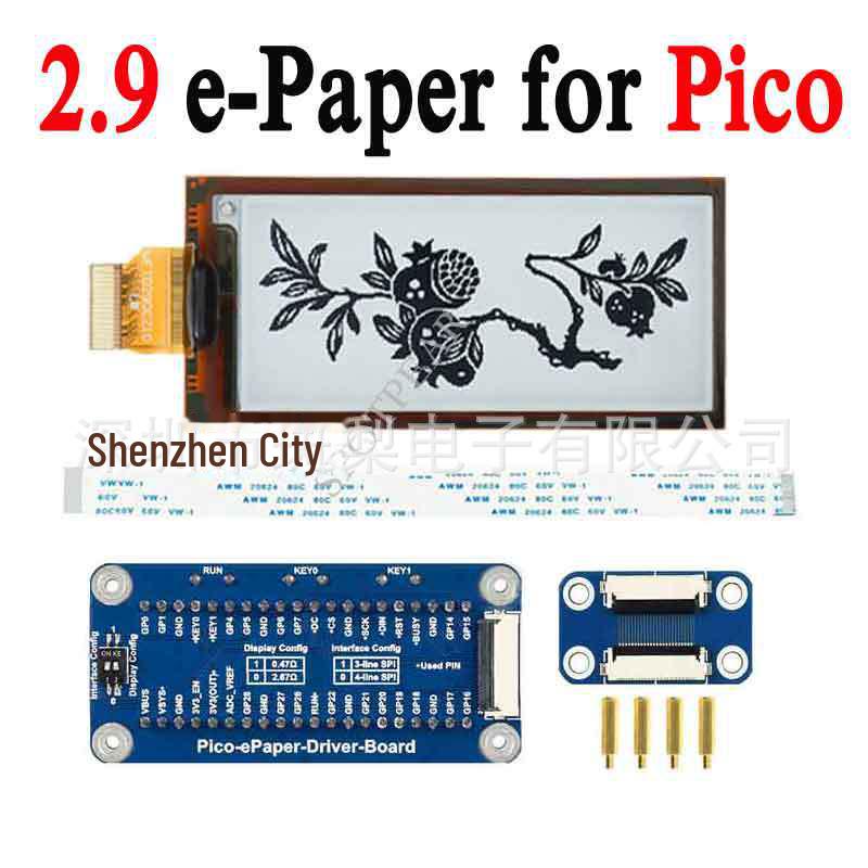

Raspberry Pi Pico 2.9 E-Ink Display Module with Expansion Board 2.9-inch