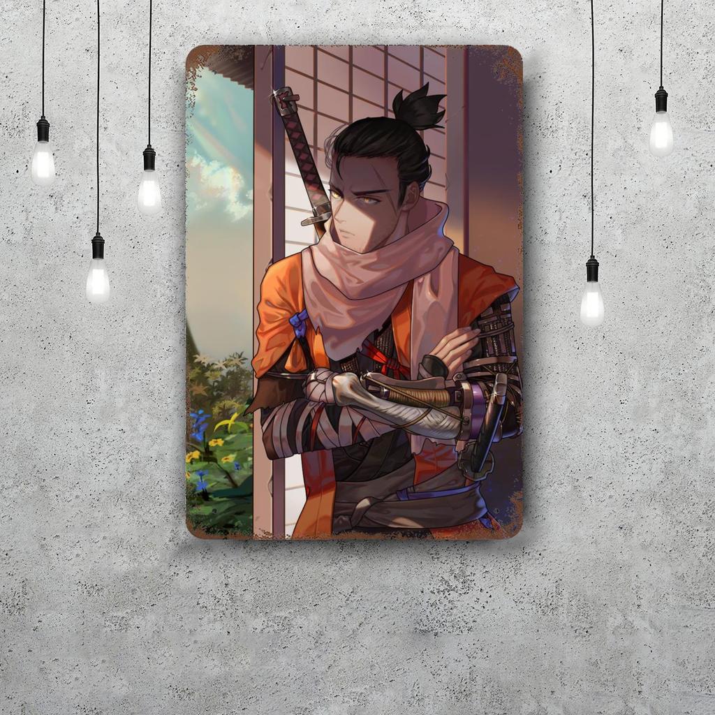 Sekiro Vintage Tin Sign Home Decor Wall Decor Art Wall Mural Room Decoration Decor Retro Metal Sign Plate Bar Posters