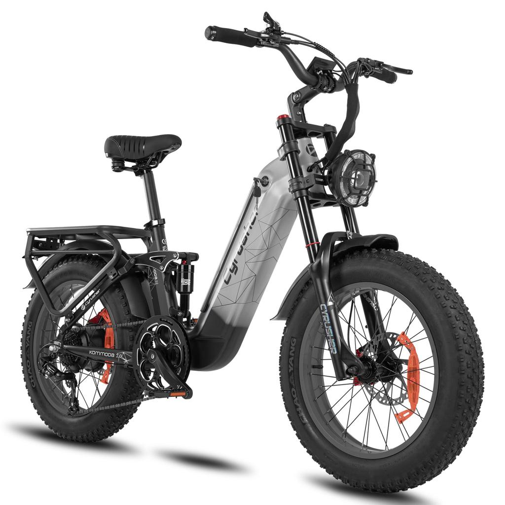 Cyrusher Kommoda 2.0 Elektrofahrrad Erwachsene 250W Single Herren E-Mountain E-Bike 48V20Ah Akku 20 Zoll Reifen Damen Elektrofahrrad