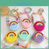 Adorable Silicone Children's Bag Mini Rainbow Crossbody Purse For Kids Unisex