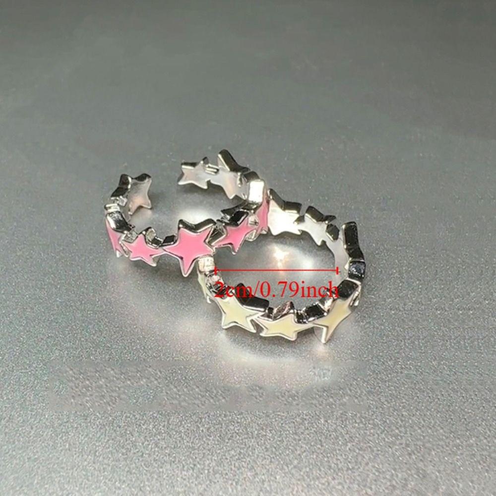 Korean Style Irregular Star Ring Geometric Finger Buckle Creative Y2K Open Ring  Friend