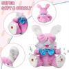 Bunny Stuffed Animal, Children Songs & Lullabies Peek-A Boo Toy Repeats What You Say, Talking Toys Singing with Floppy Ears for 0-6 6-12 Months 1-3 4+