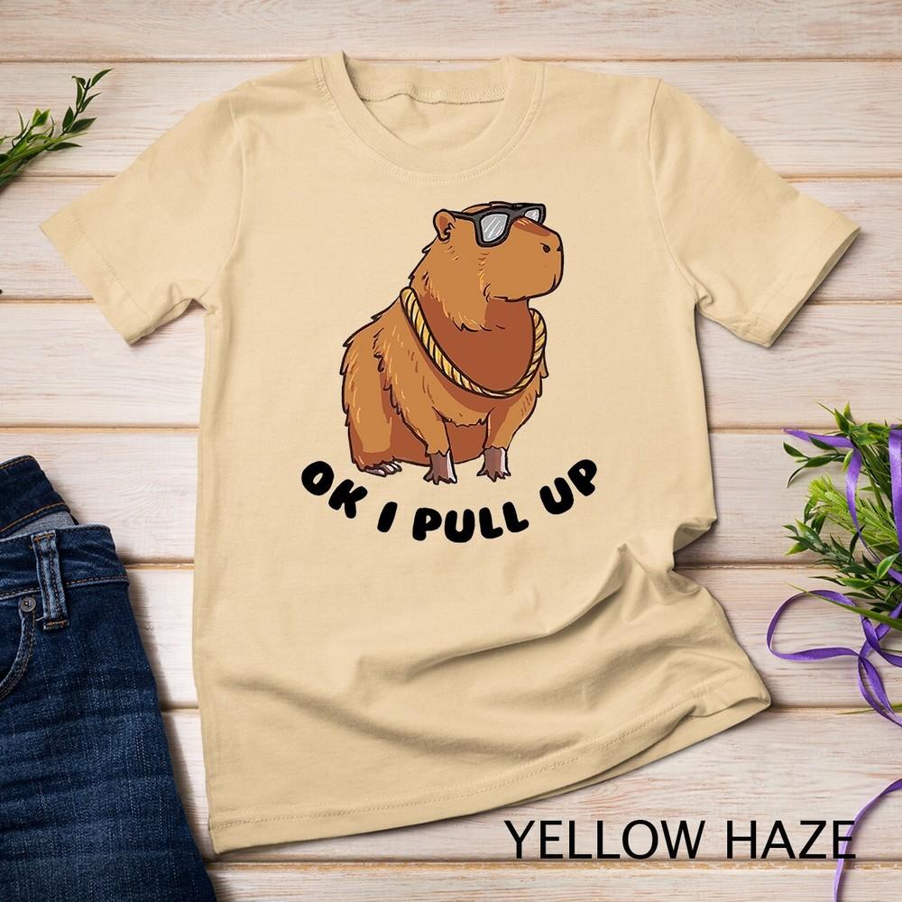 

Ok I Pull Up Funny Capybara Glasses Dank Meme T-Shirt Unisex T-shirt 3XL