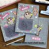 Vintage Denim Labub A5 Hard Shell Notebook Color Book Cute Diary Student High Value Handbook