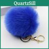 Soft Cute Rabbit Fur Ball Plush Key Chain For Car Key Ring Bag Keychain Pendant