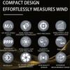 Handheld Anemometer Measuring Speed Wind Volumes Force Temperature Moisture Large LCD Backlight Display for Outdoor