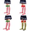 Cute Butterfly Bow Christmas Socks For Girls Long Tube Polyester Fabric