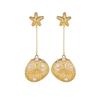 Stylish Seashell Pearl Stainless Steel Long Earrings - Women's Vacation Luxury