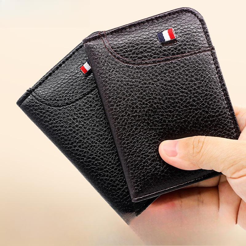 Porte-cartes pour homme Multifonctionnel Mince Porte-cartes Pince à billets Portefeuille Porte-cartes Sac à cartes