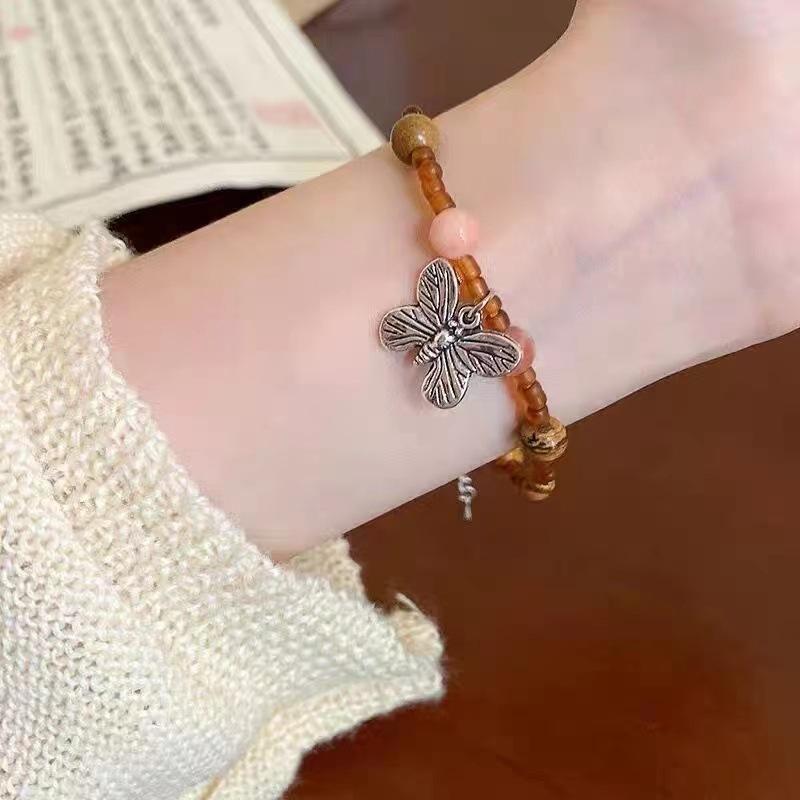 

Lotus Butterfly Stylish Bracelet Retro Artistic Design Perfect For Summer Gifts Butterfly