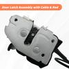 Rear Door Latch Assembly With Cable & Rod, Right Passenger Side For Ford 1992- E150 E250 E350 Econoline Van, Cargo Door Lock Latch Connective Repair