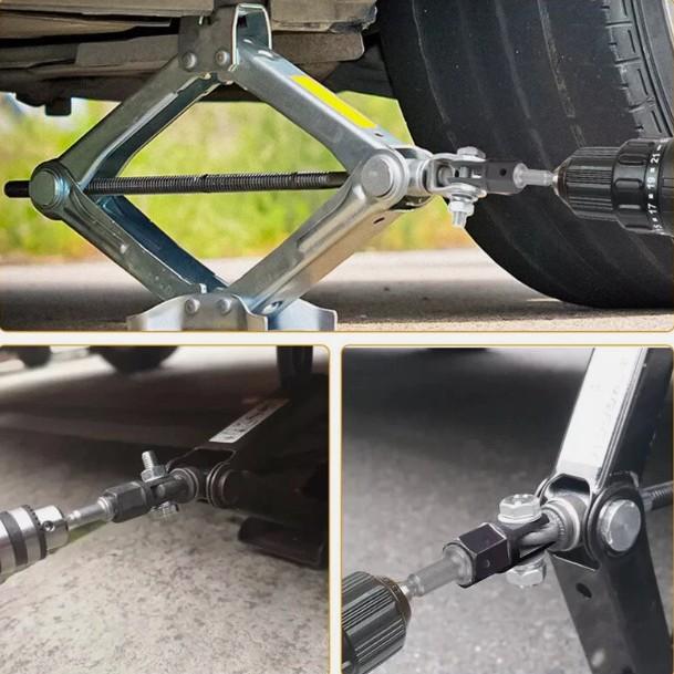 1/2 Inch Scissor Jack Adapter, Impact Wrench Drive Adaptor Tool, Chrome Vanadium Steel Shear Jack Ball Joint Rod Accessory