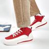 Mode Luxus Herren Flache Designerschuhe Atmungsaktiv Hip Hop Sportschuhe Mann Herren Rote High-Top-Sneaker Leder Freizeit-Sneaker