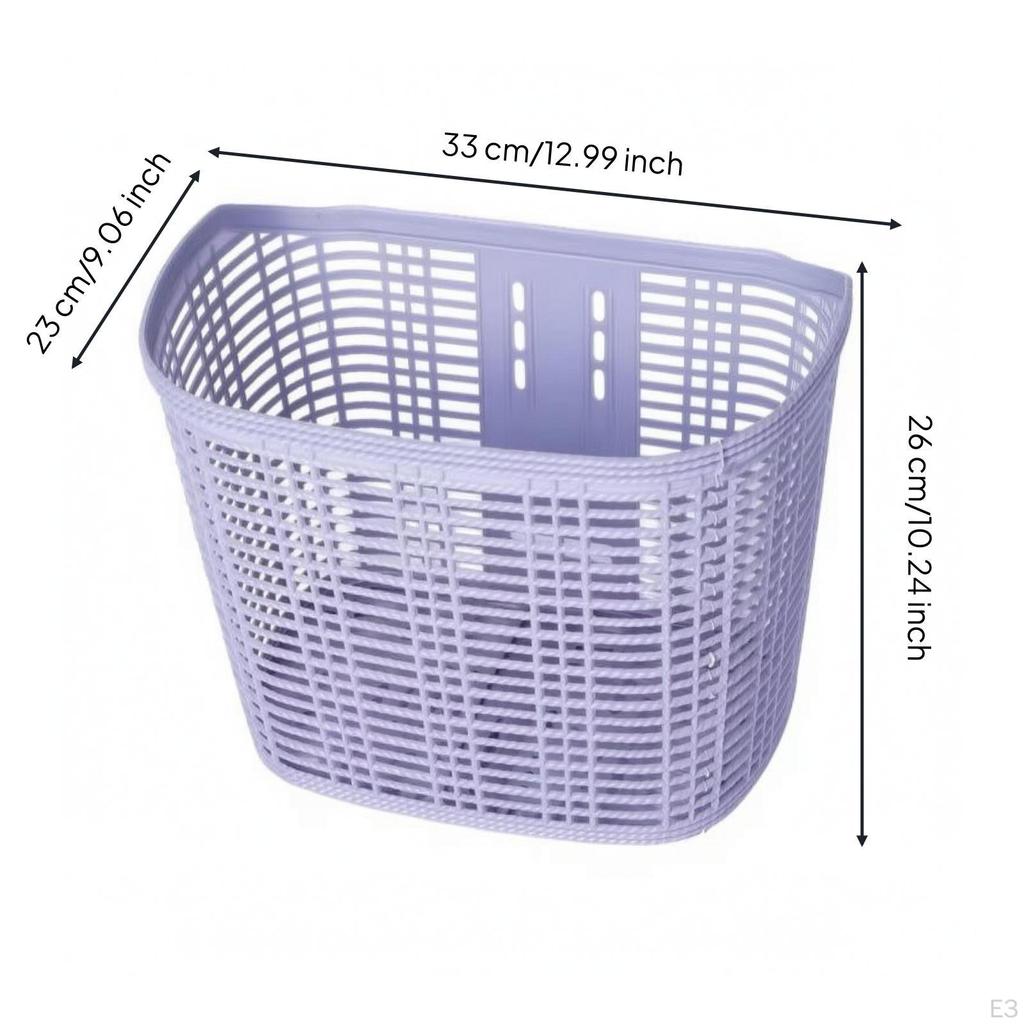 Weather-Resistant Cycle Basket | Reinforced Rim, Easy to Clean, Front Bike