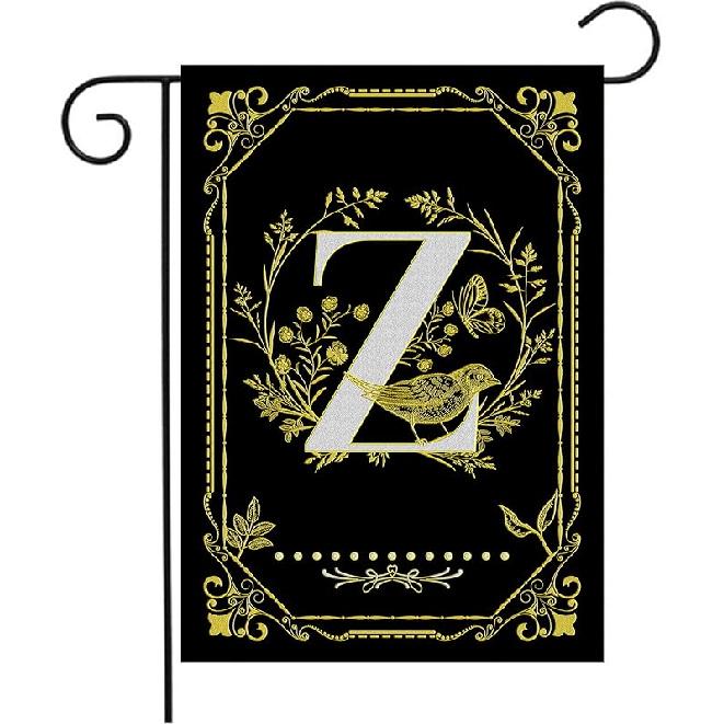 

Monogram Q Garden Flag Initial Outdoor Flags Letter Q Flag for Front Yard Porch Lawn Outside Seasonal Garden Flags 12x18 Double Sided Letter Z