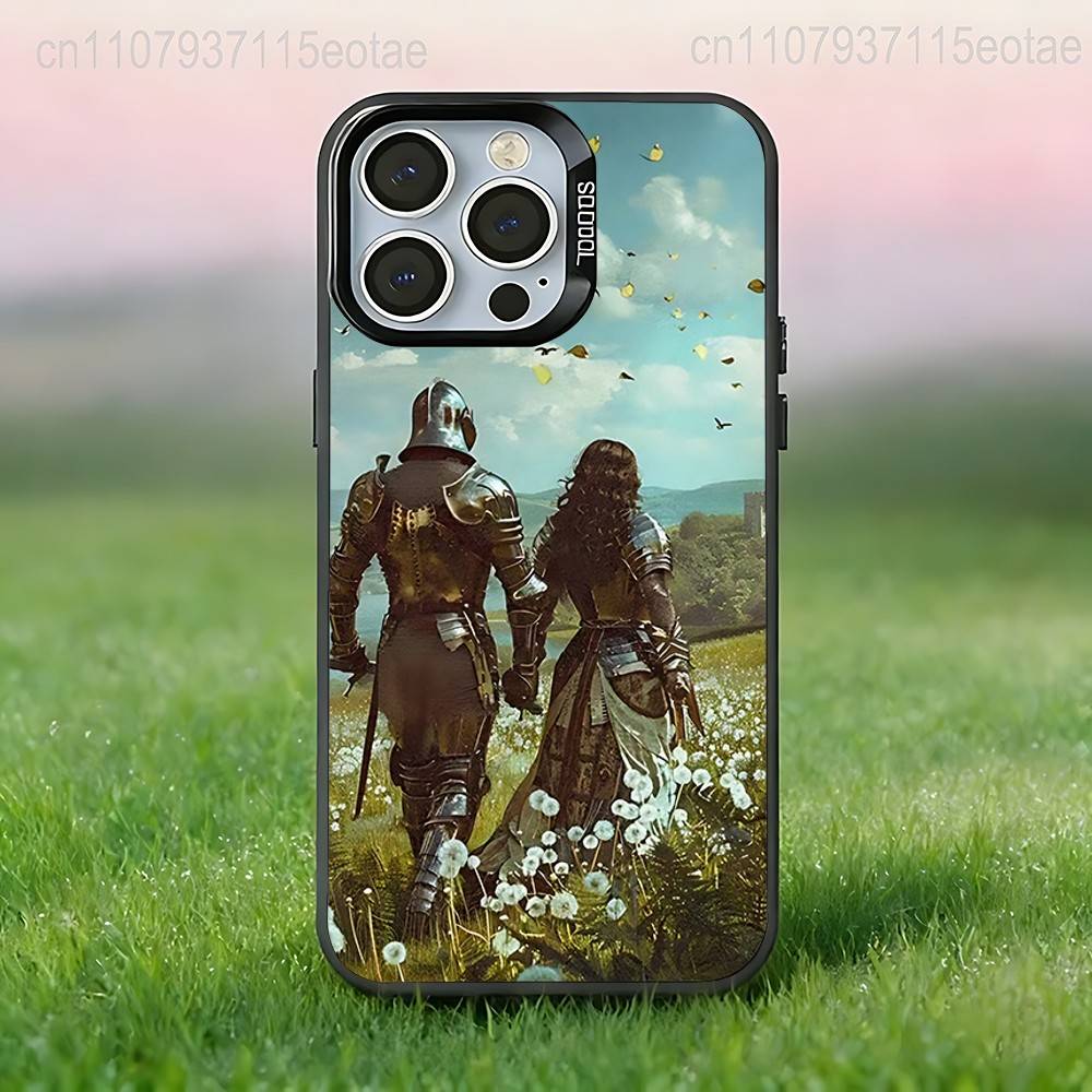 

Чехол для телефона Knights для iPhone 17,16,15,14,13,12,11,Pro,XS,Max,Plus,Mini,SE4,E Черный Матовый Ударопрочный Чехол iPhone12mini