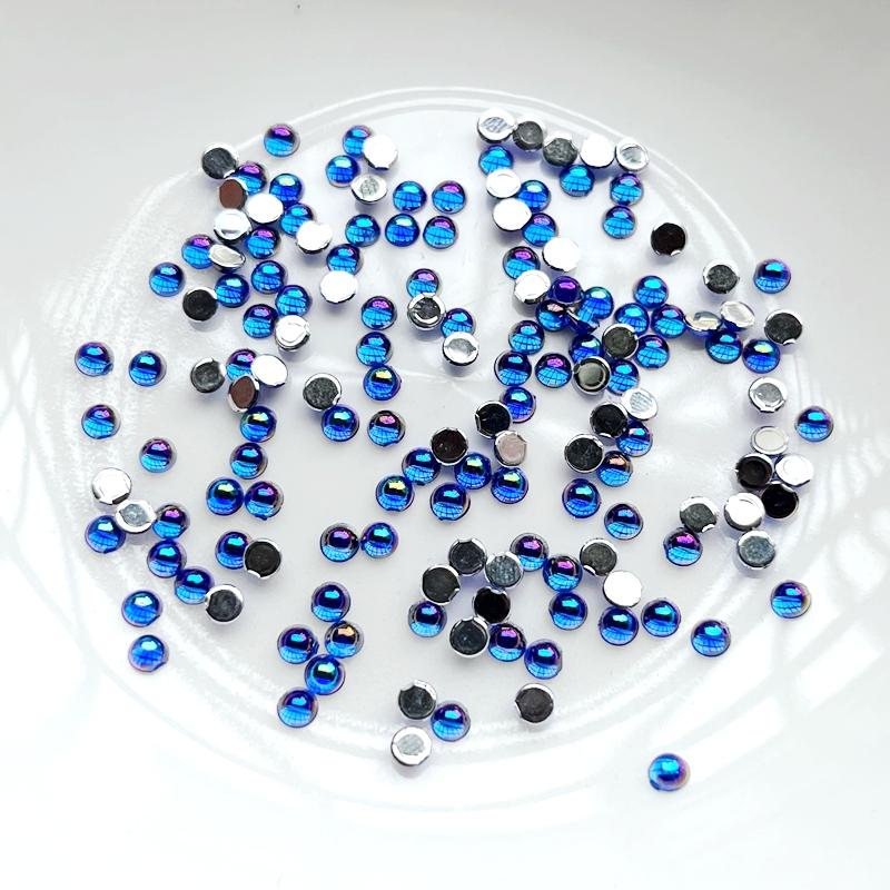 Magnifiques strass pour ongles, mélange de 3mm, demi-rond ab, 200 pièces, bijoux à bricoler soi-même, accessoires décoratifs pour la fabrication